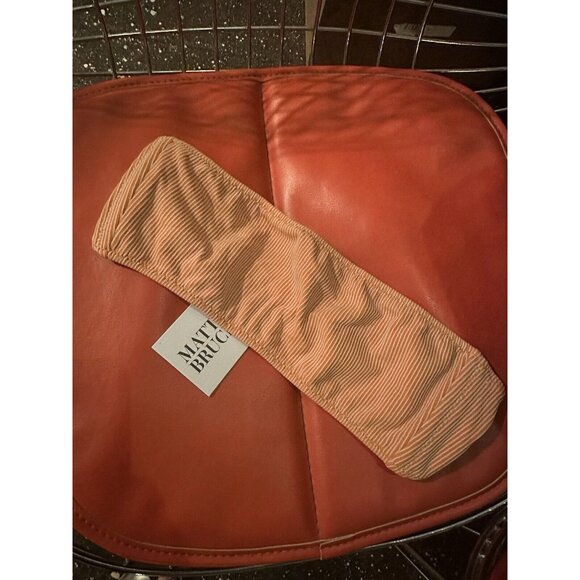 MATTHEW BRUCH Daria High Waist Bikini Top in Orange & Oatmeal Rib - Picture 5 of 7